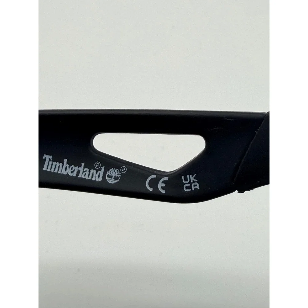 Timberland Mens TB7124 Matte Black Sport Wrap Sunglasses‎ Green Lens Utility